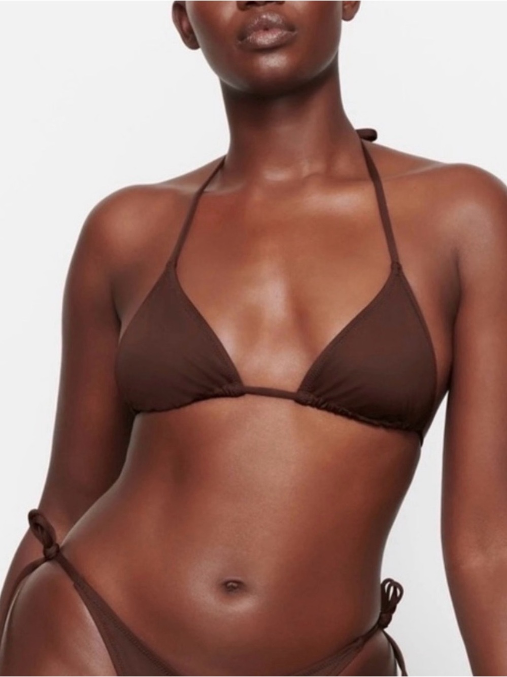 SKIMS Cocoa Triangle Bikini Top